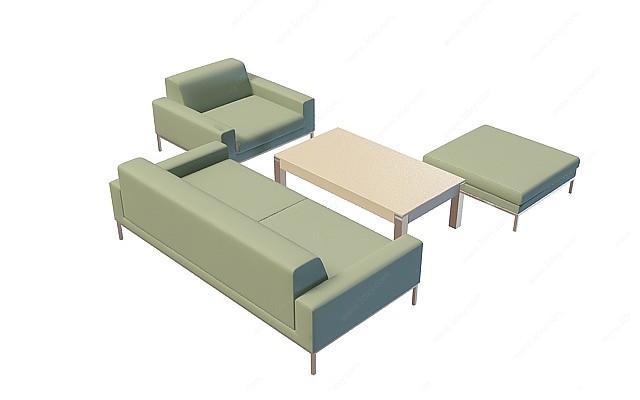 办公室沙发组合3D模型