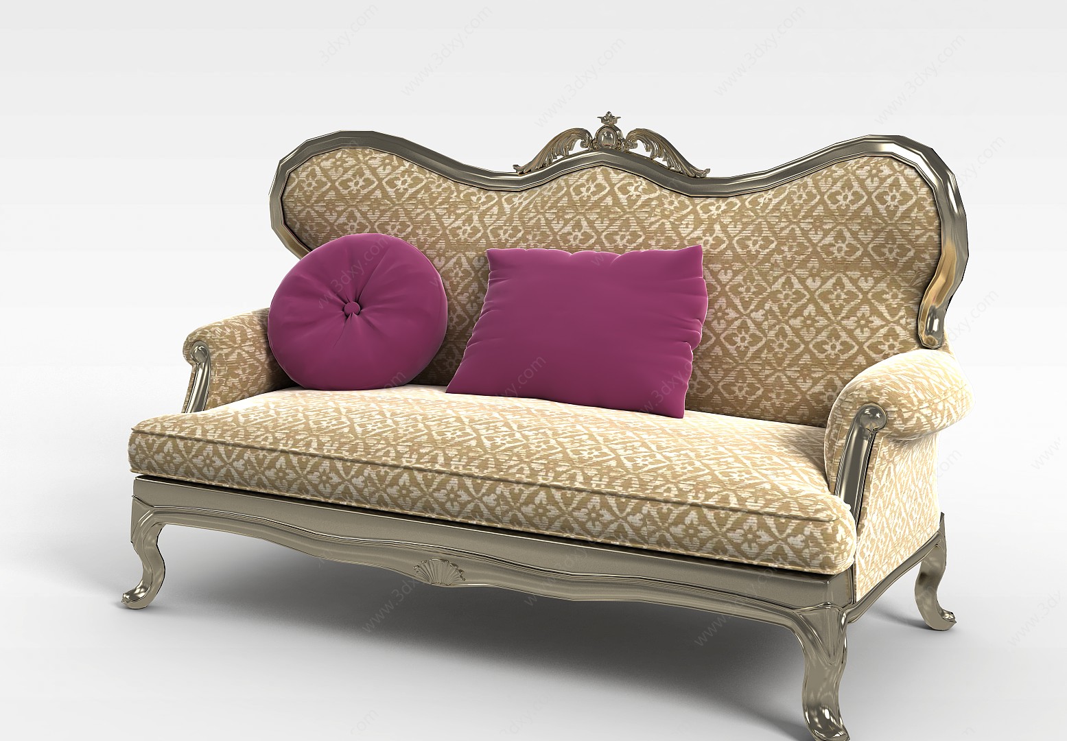 欧式多人沙发3D模型