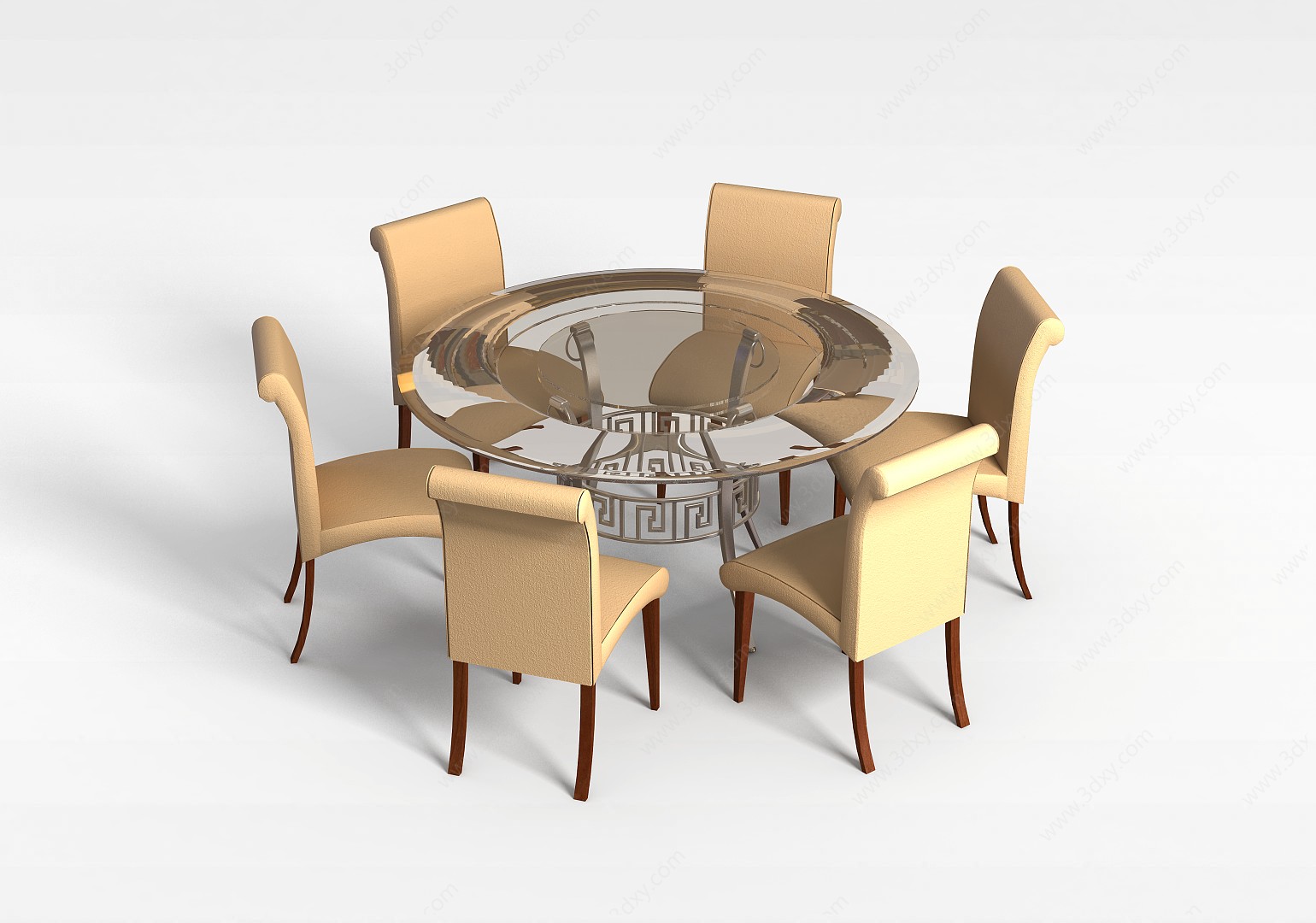 饭店餐桌椅3D模型