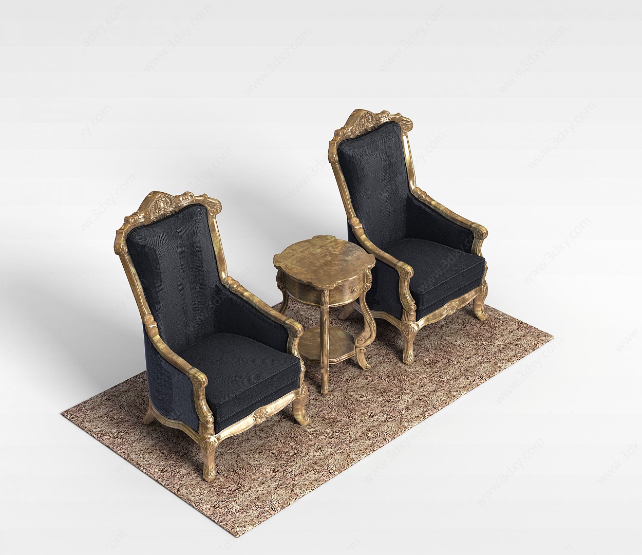 沙发桌椅组合3D模型