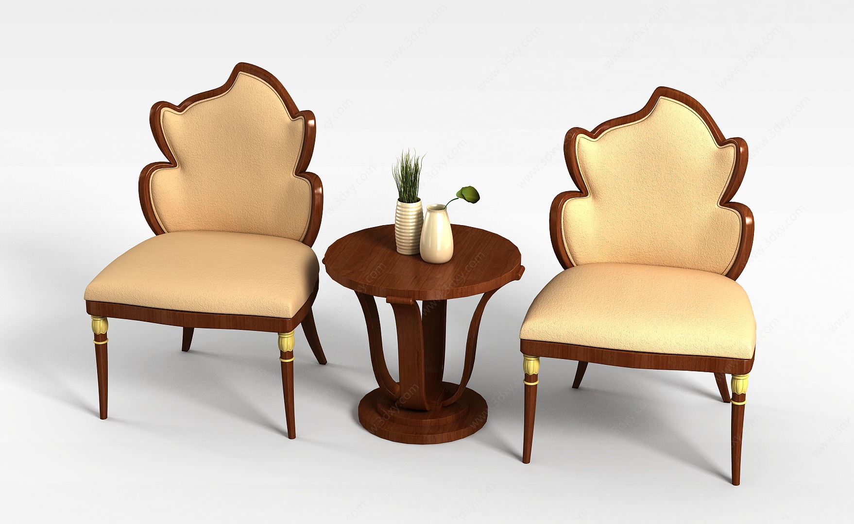 商务休闲桌椅3D模型