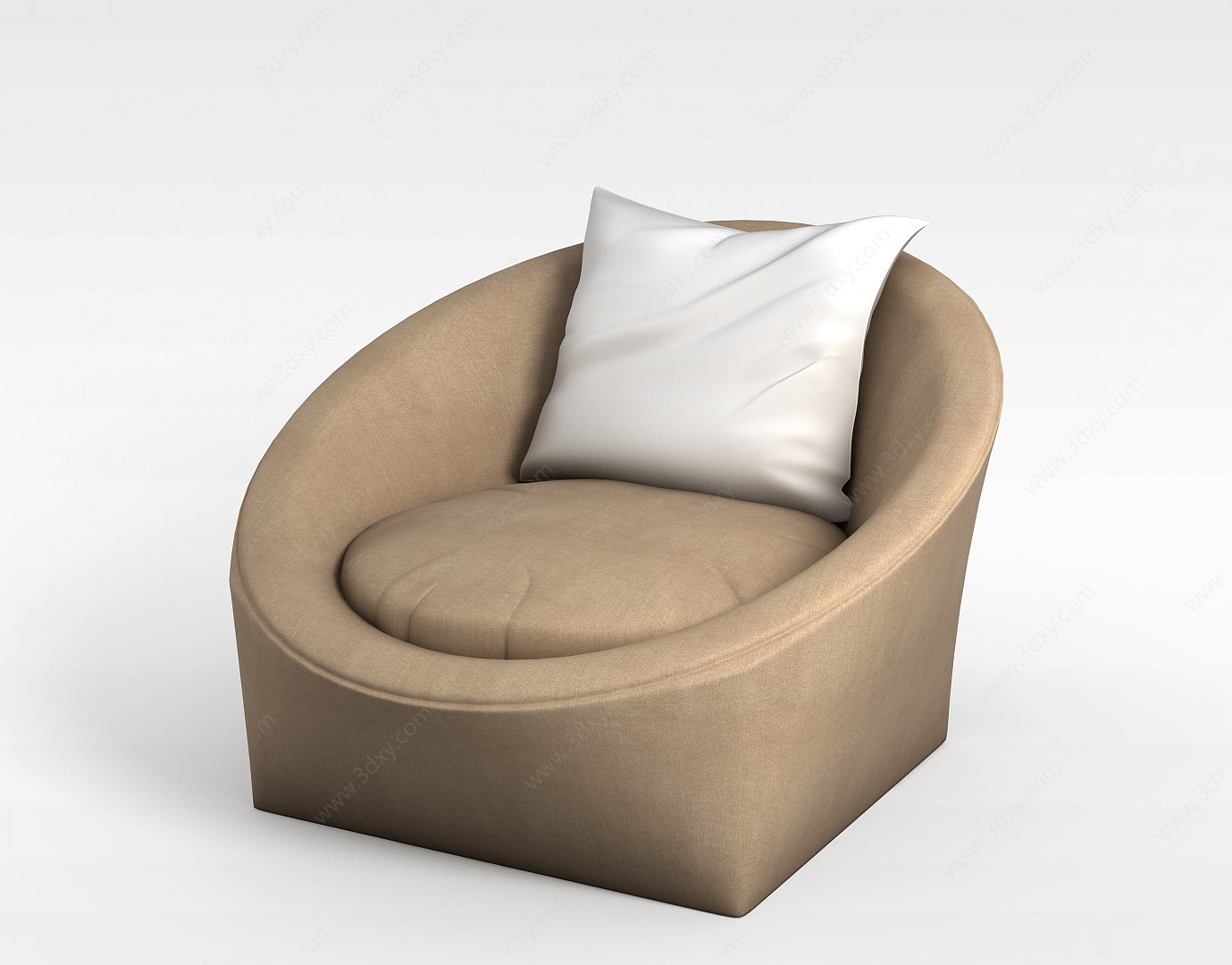 舒适的现代单人沙发3D模型
