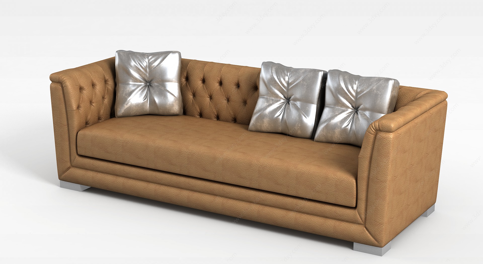 现代三人沙发3D模型