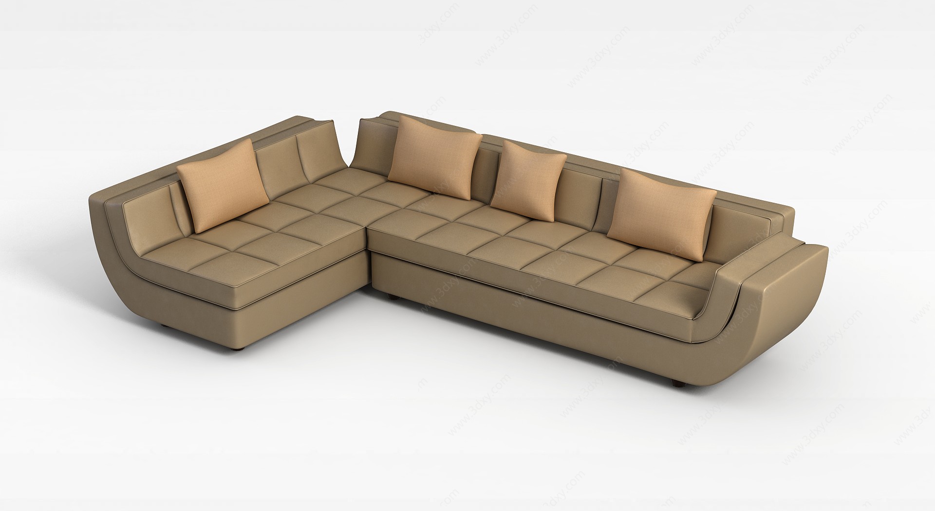 现代转角沙发3D模型
