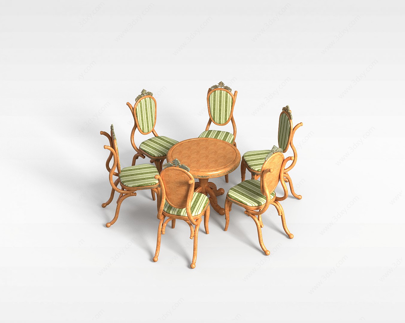 欧式豪华桌椅3D模型