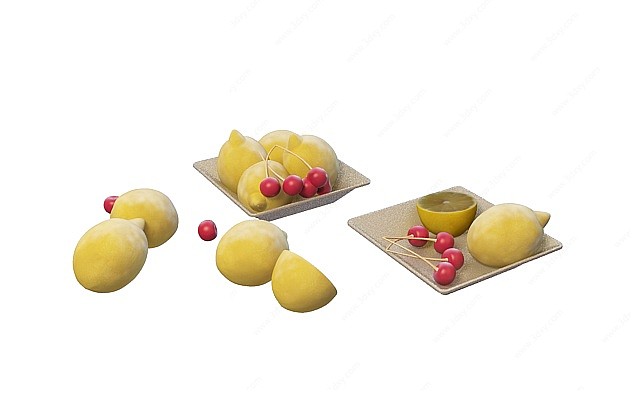 柠檬水果3D模型