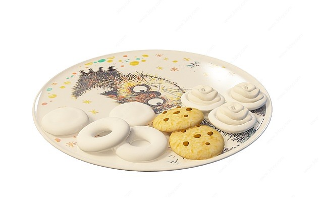 饼干食品3D模型