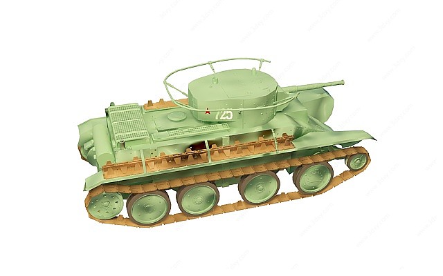 苏联BT-2坦克3D模型