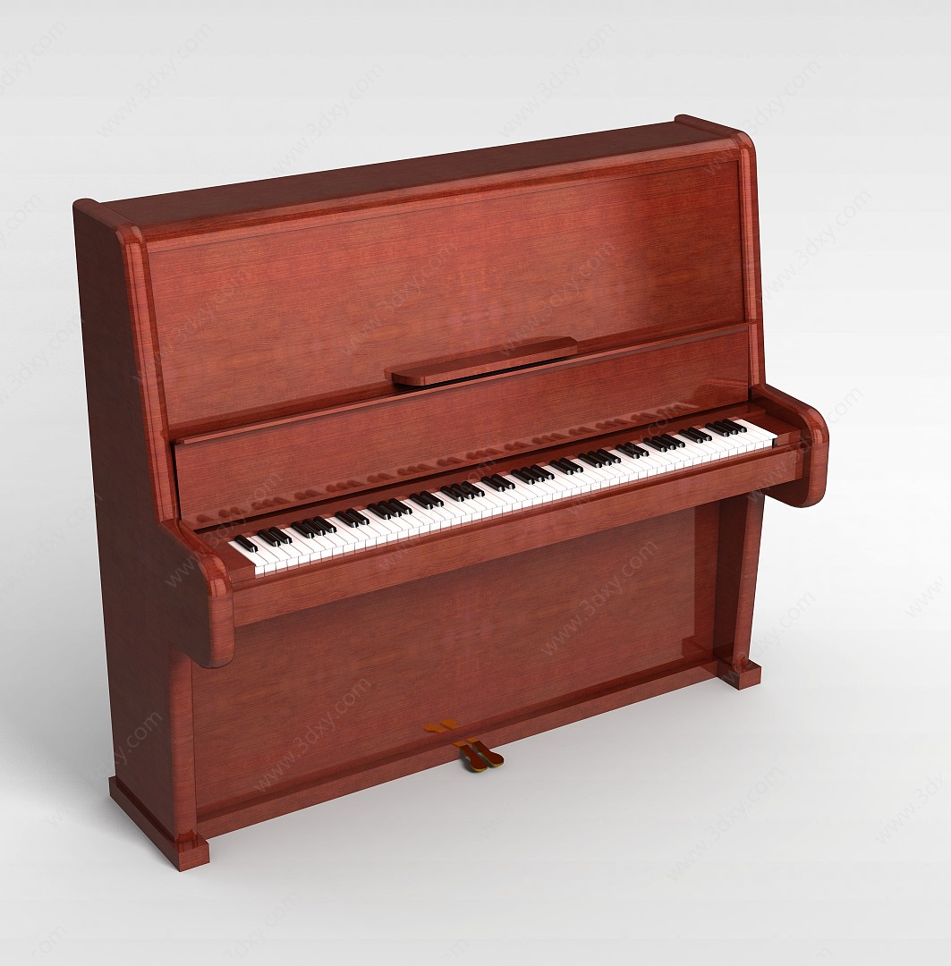 木质钢琴架3D模型