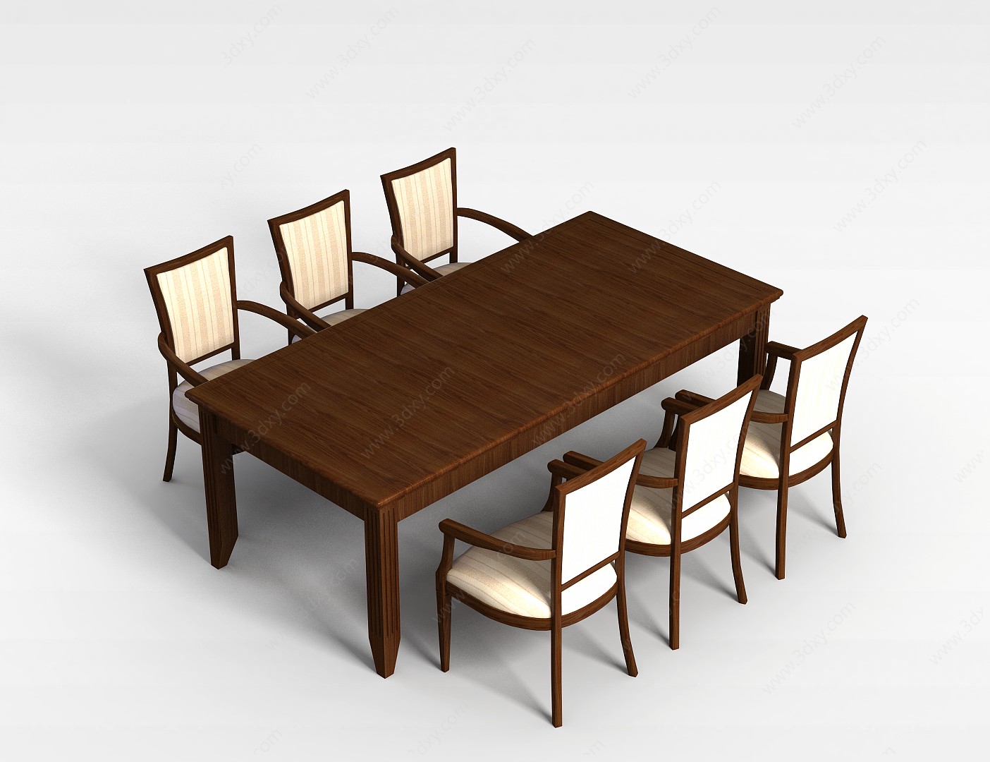 简单的桌椅组合3D模型