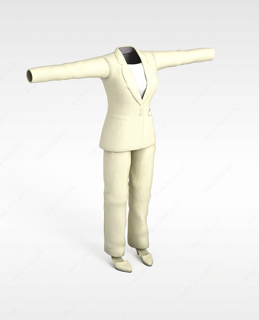 女式套装西服3D模型