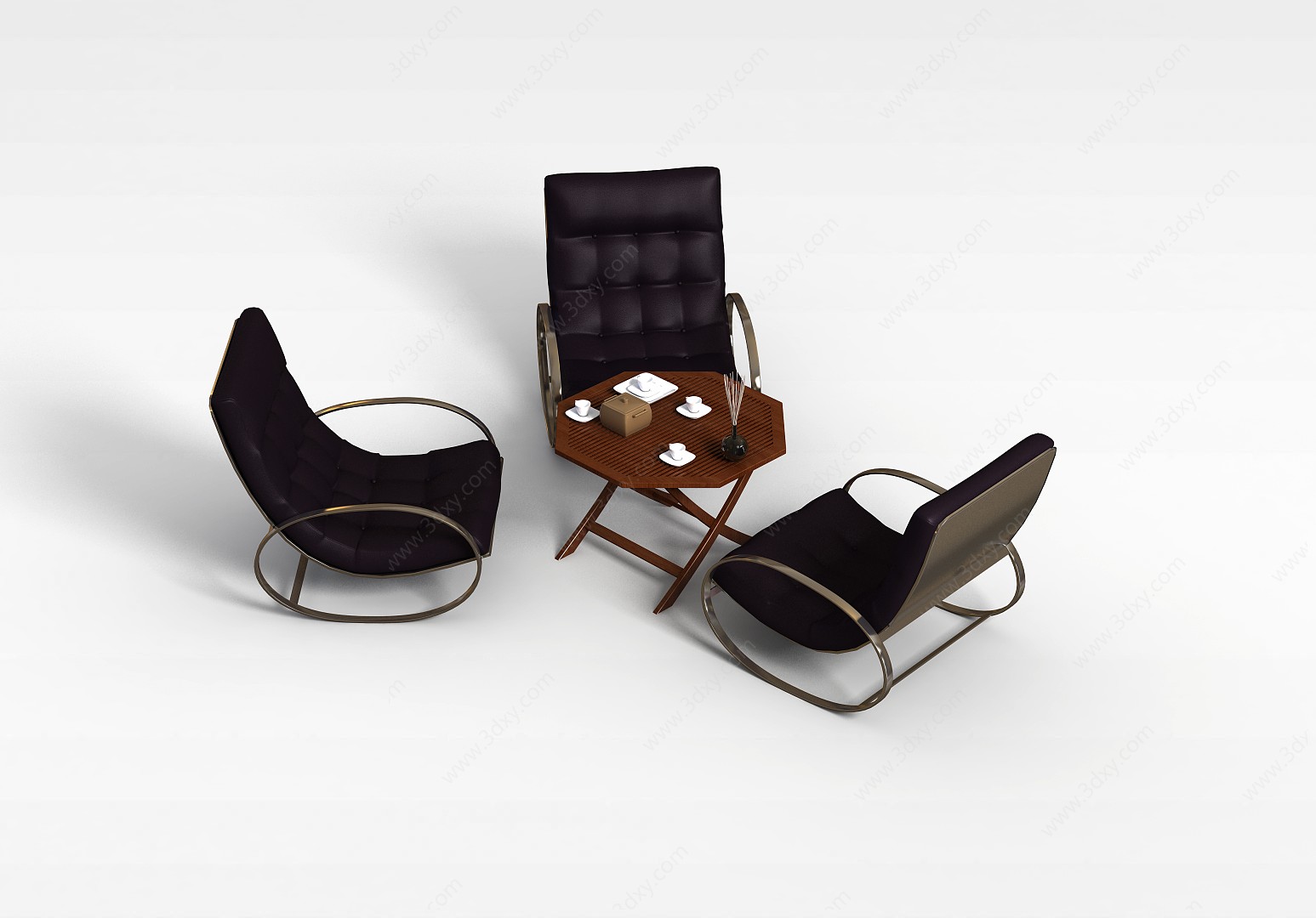 休闲皮质座椅3D模型