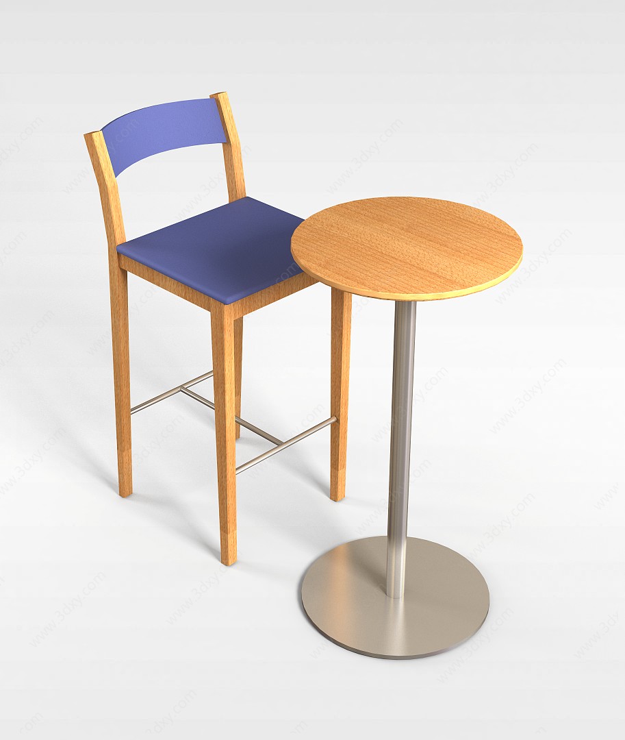 吧台桌椅3D模型