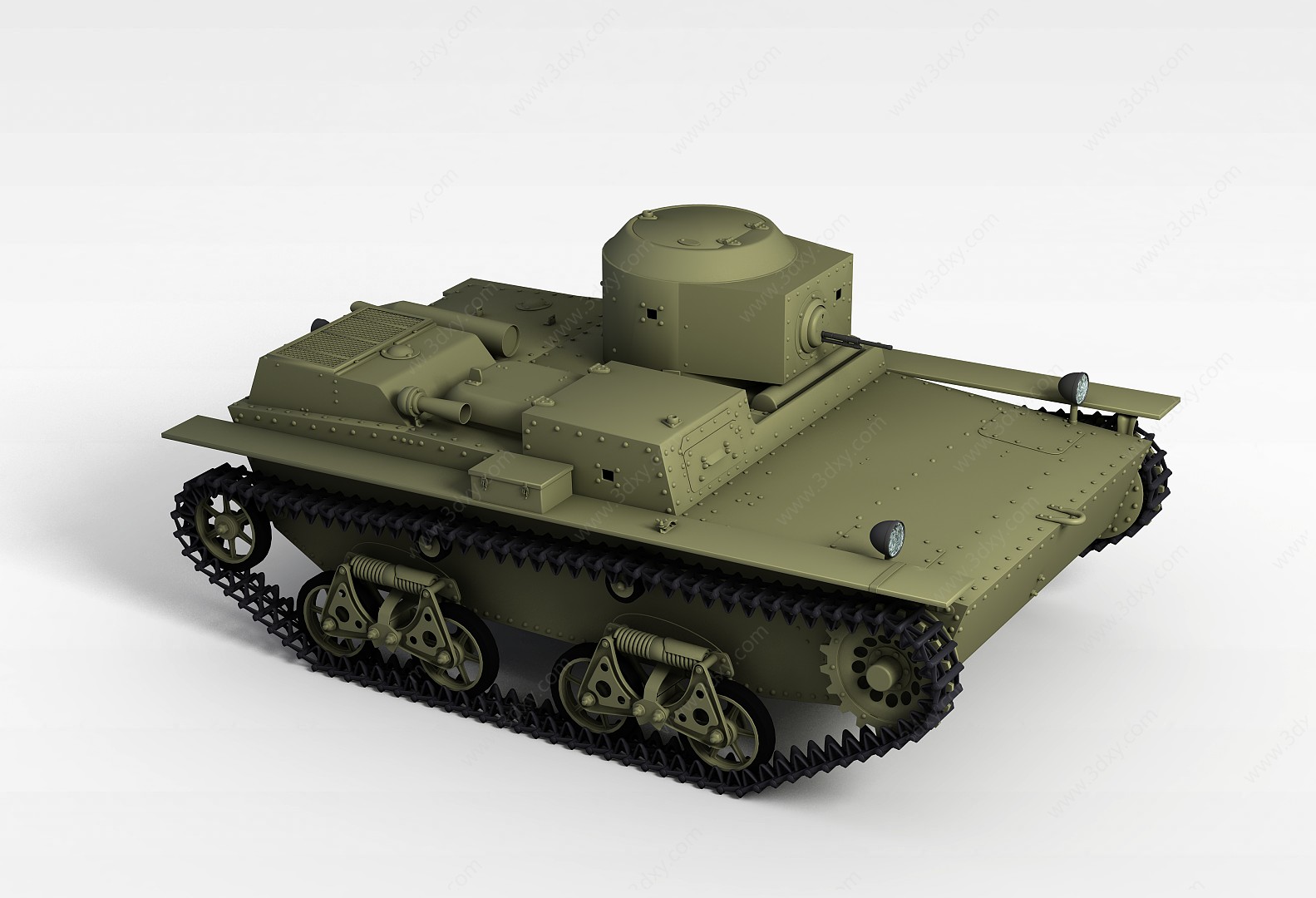 英式M2轻型坦克3D模型