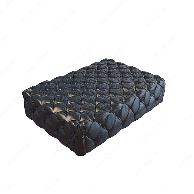 黑色沙发凳3D模型