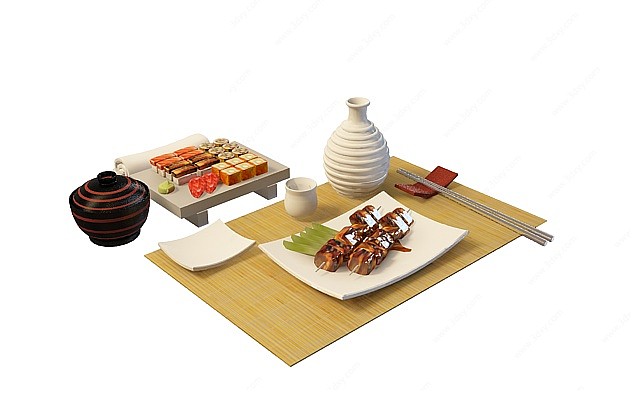 餐厅食品3D模型