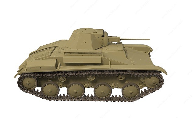 中式维克斯Mk.E轻坦克3D模型