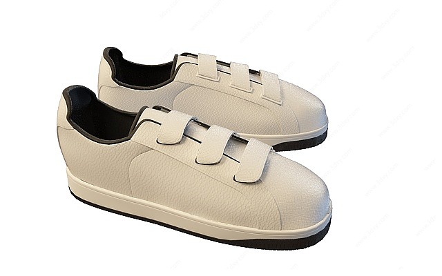 运动小白鞋3D模型