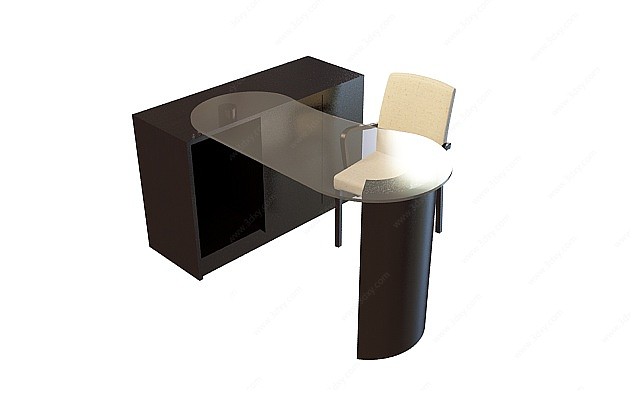 办公桌椅3D模型