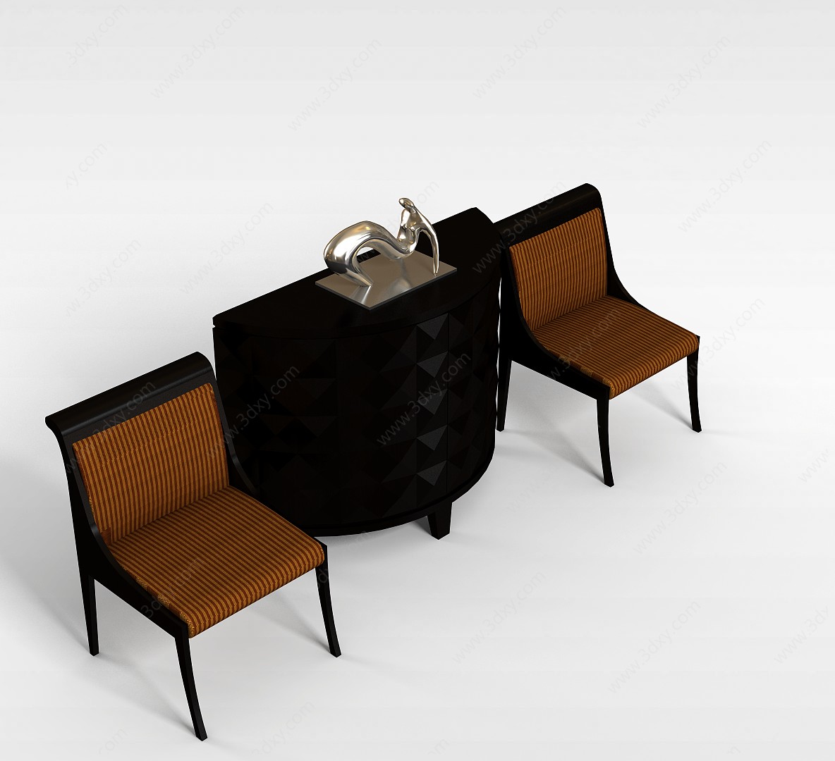 大厅桌椅组合3D模型