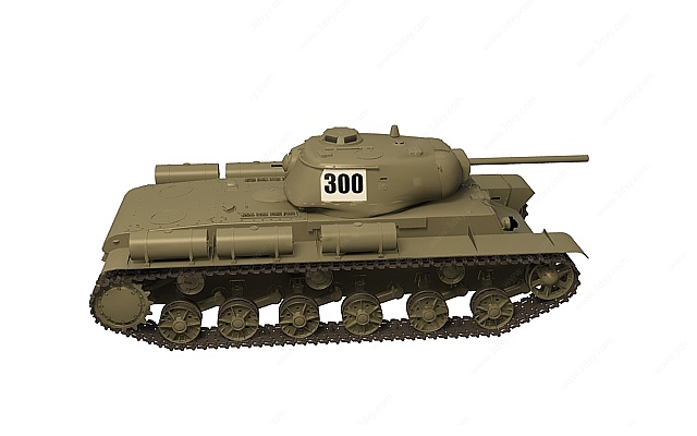 苏联A-43中型坦克3D模型