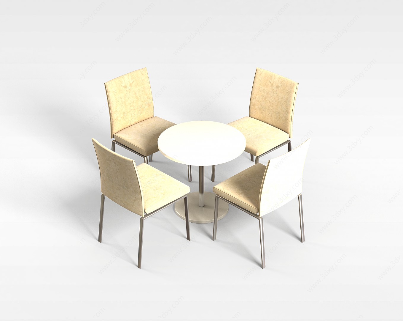 现代简约桌椅3D模型