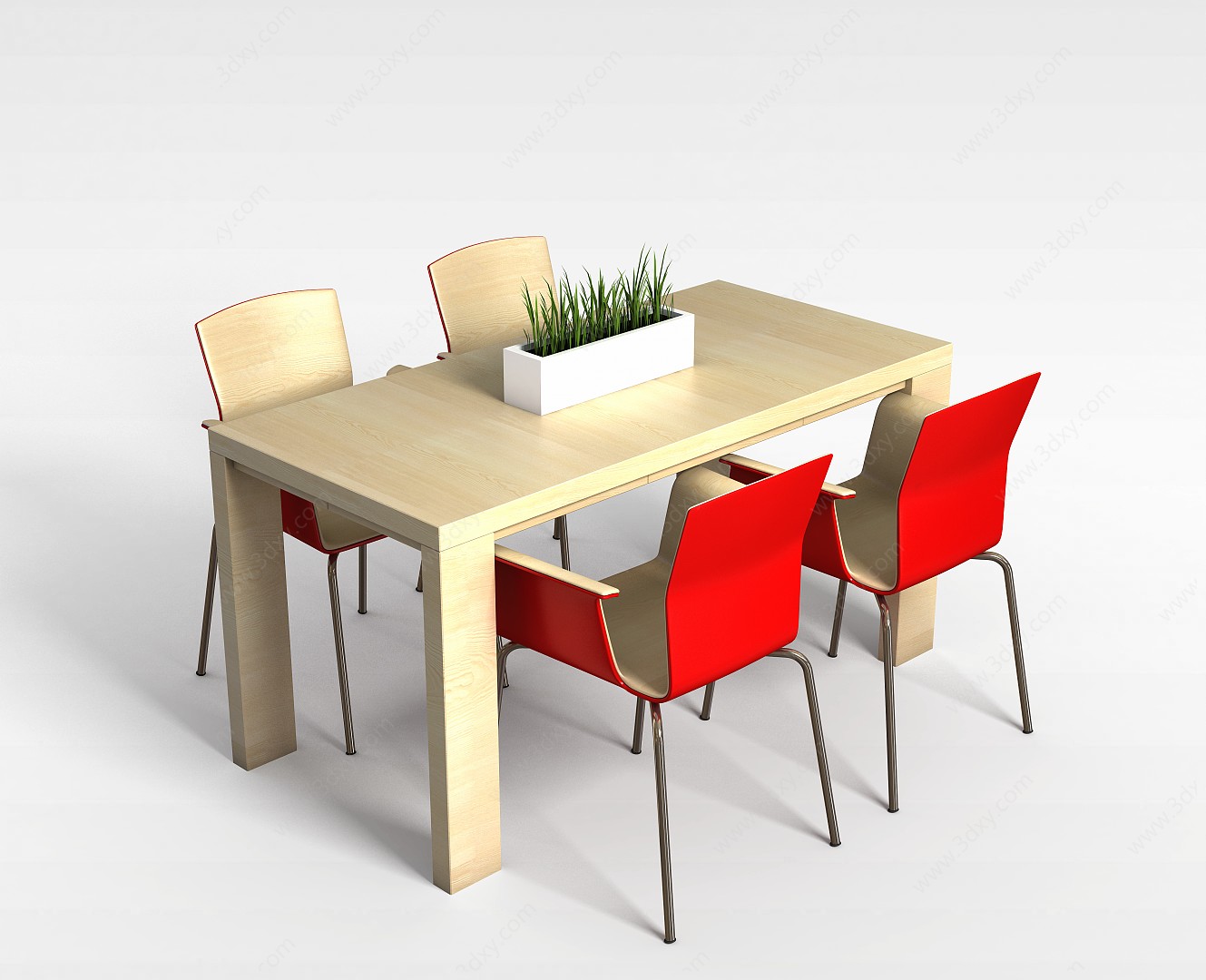 小户型桌椅组合3D模型