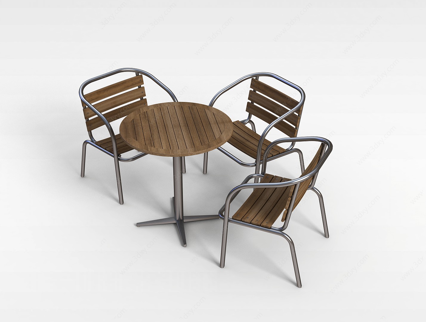 户外庭院桌椅3D模型