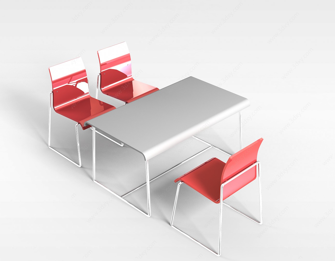 卧室简约桌椅3D模型