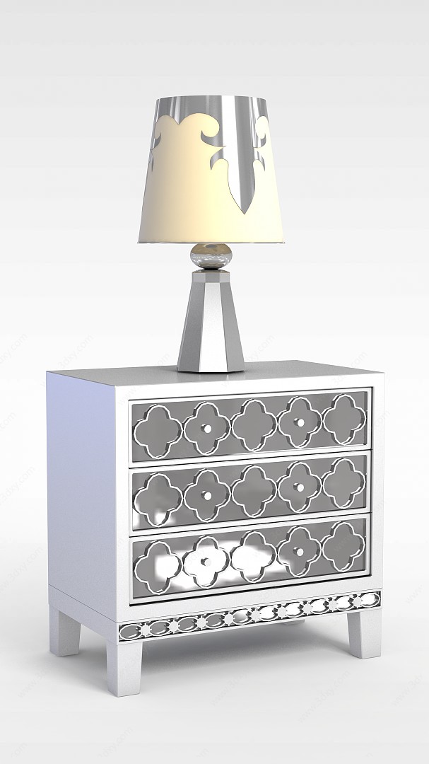 欧式床头柜3D模型