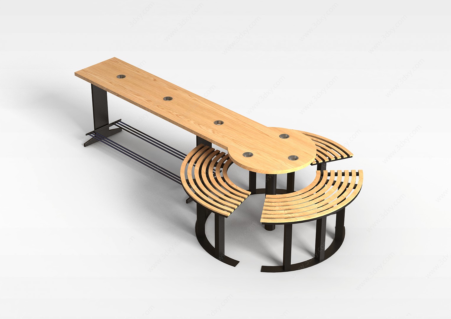 吧台创意桌椅3D模型