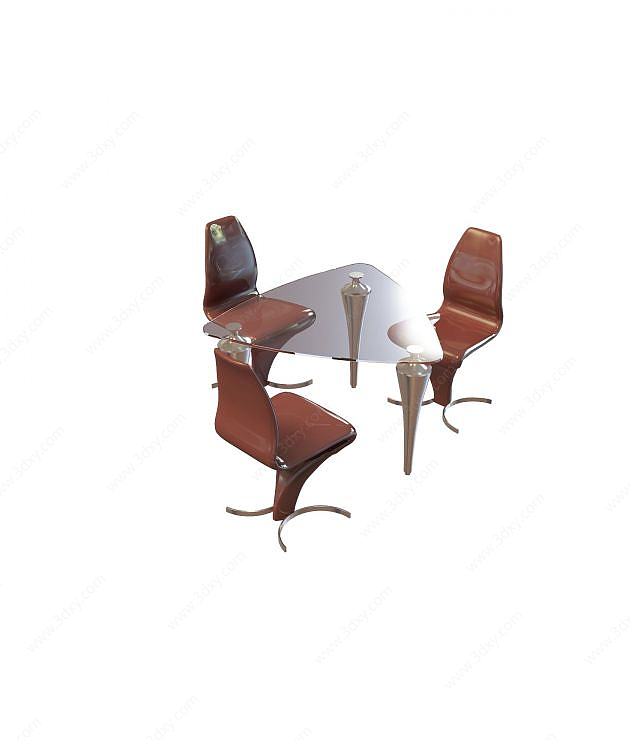 现代创意桌椅3D模型