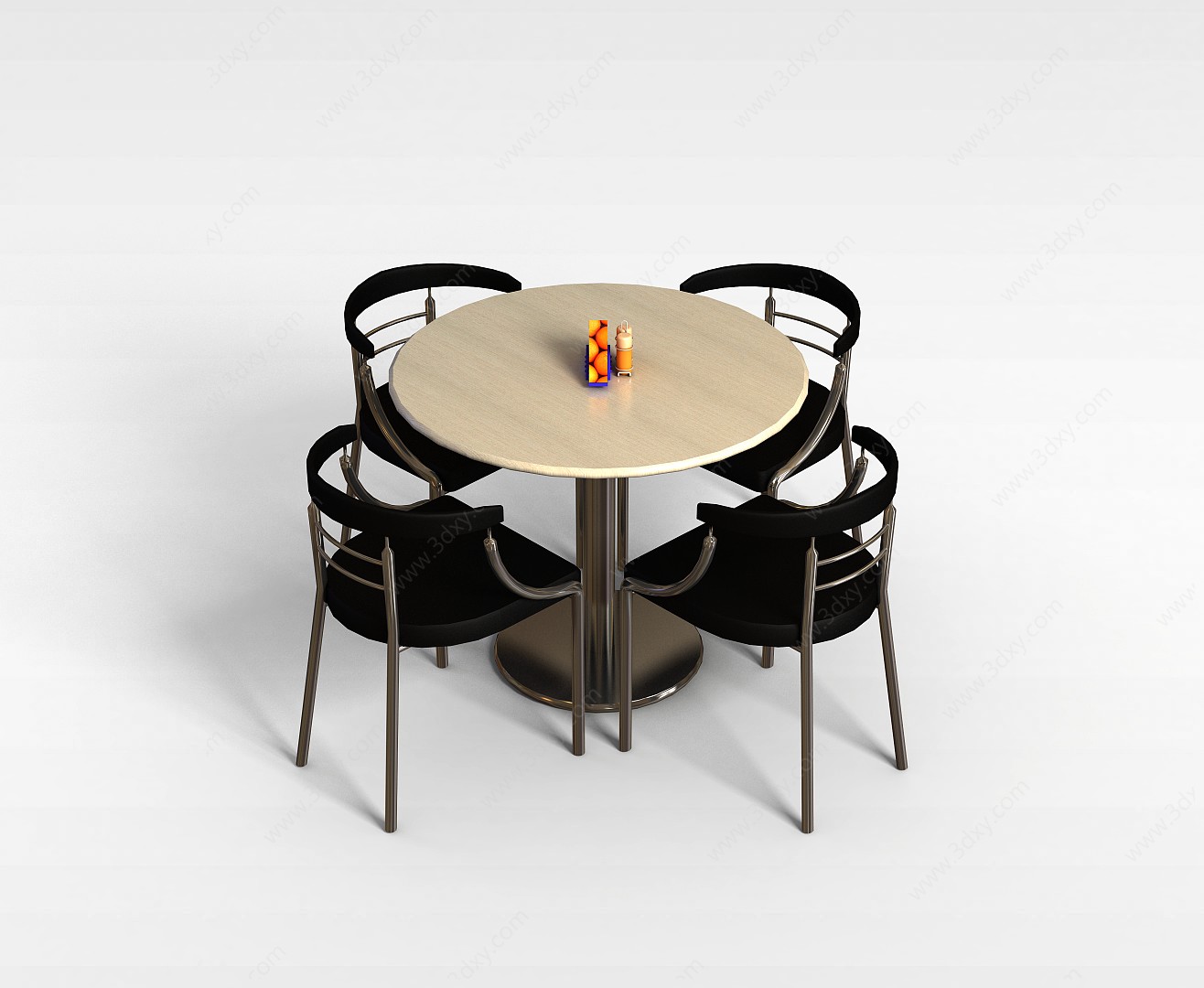 咖啡桌椅组合3D模型