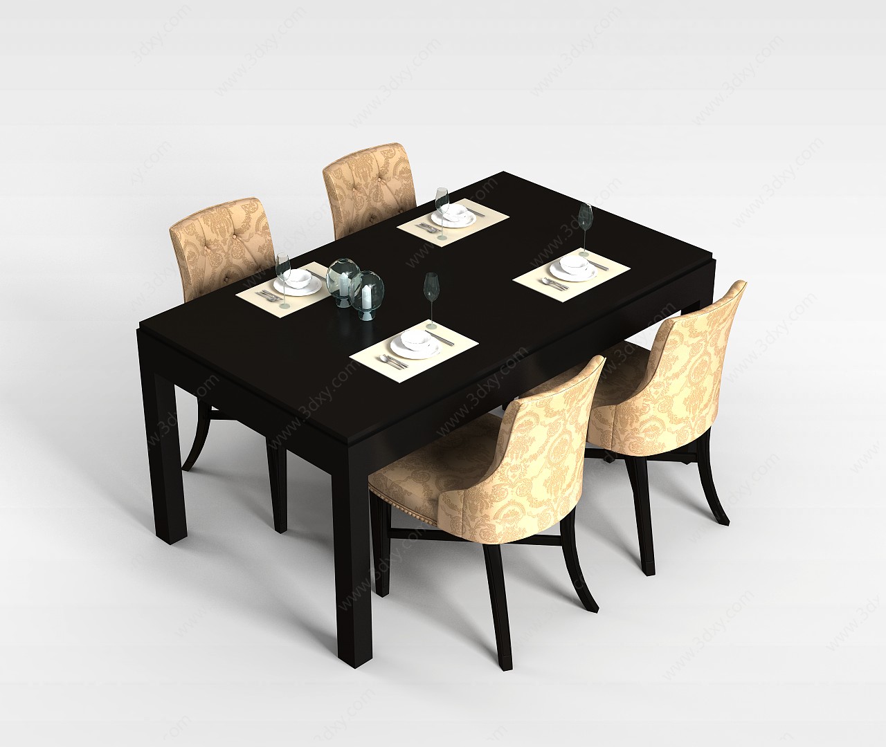 餐厅桌椅3D模型
