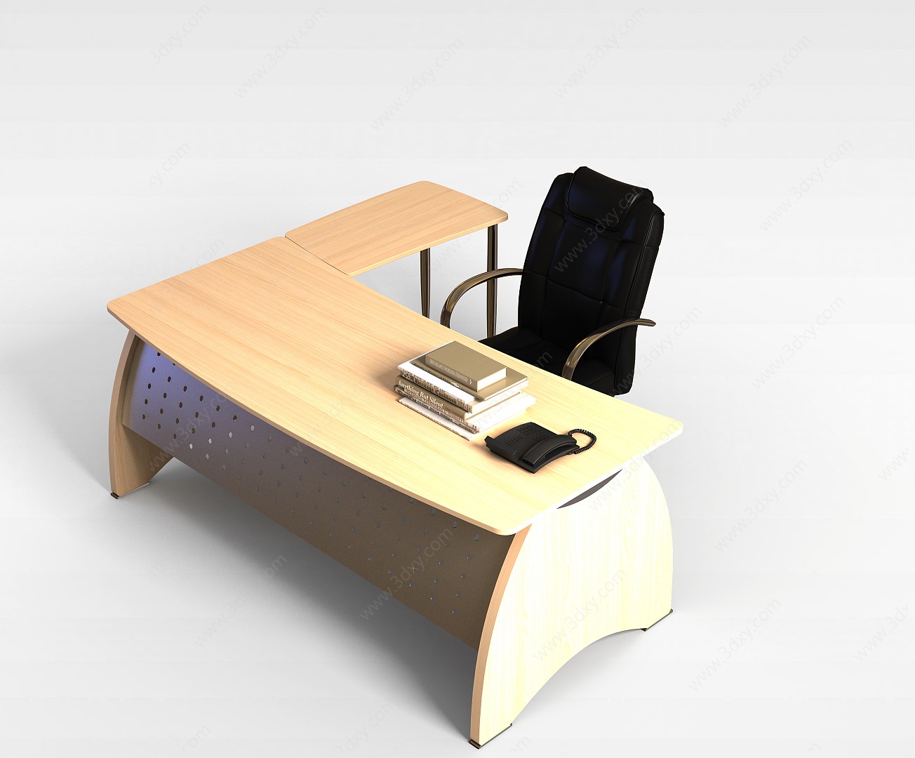时尚办公室桌椅3D模型