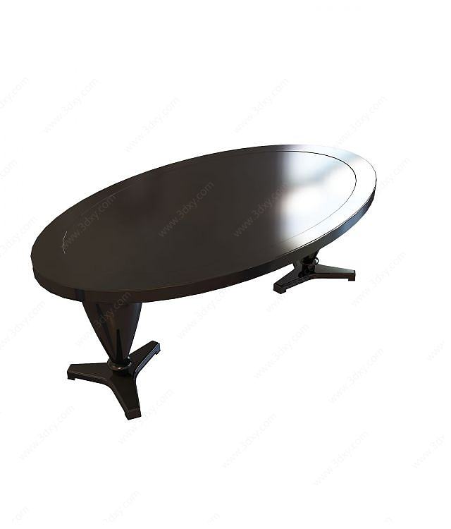 椭圆桌子3D模型