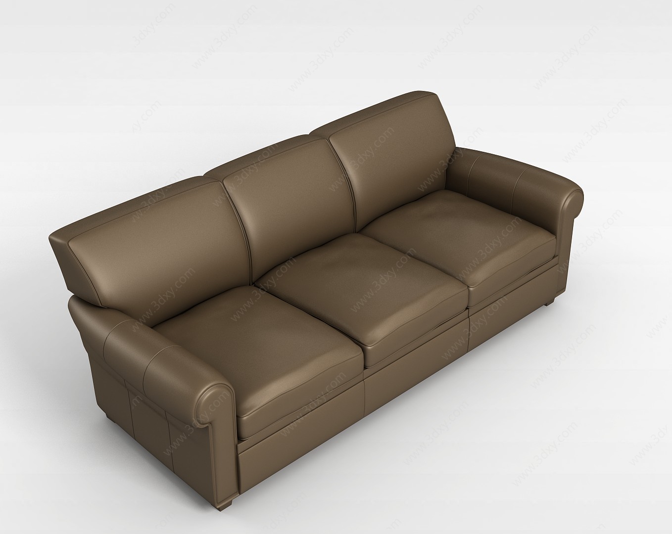 三人沙发3D模型