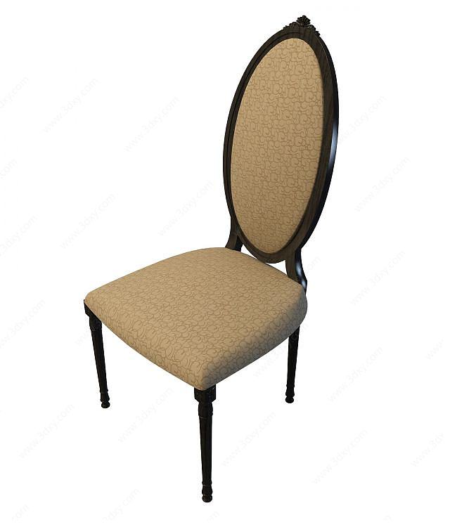 欧式布艺椅3D模型