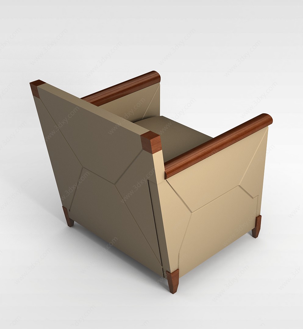 欧式商务休闲椅3D模型