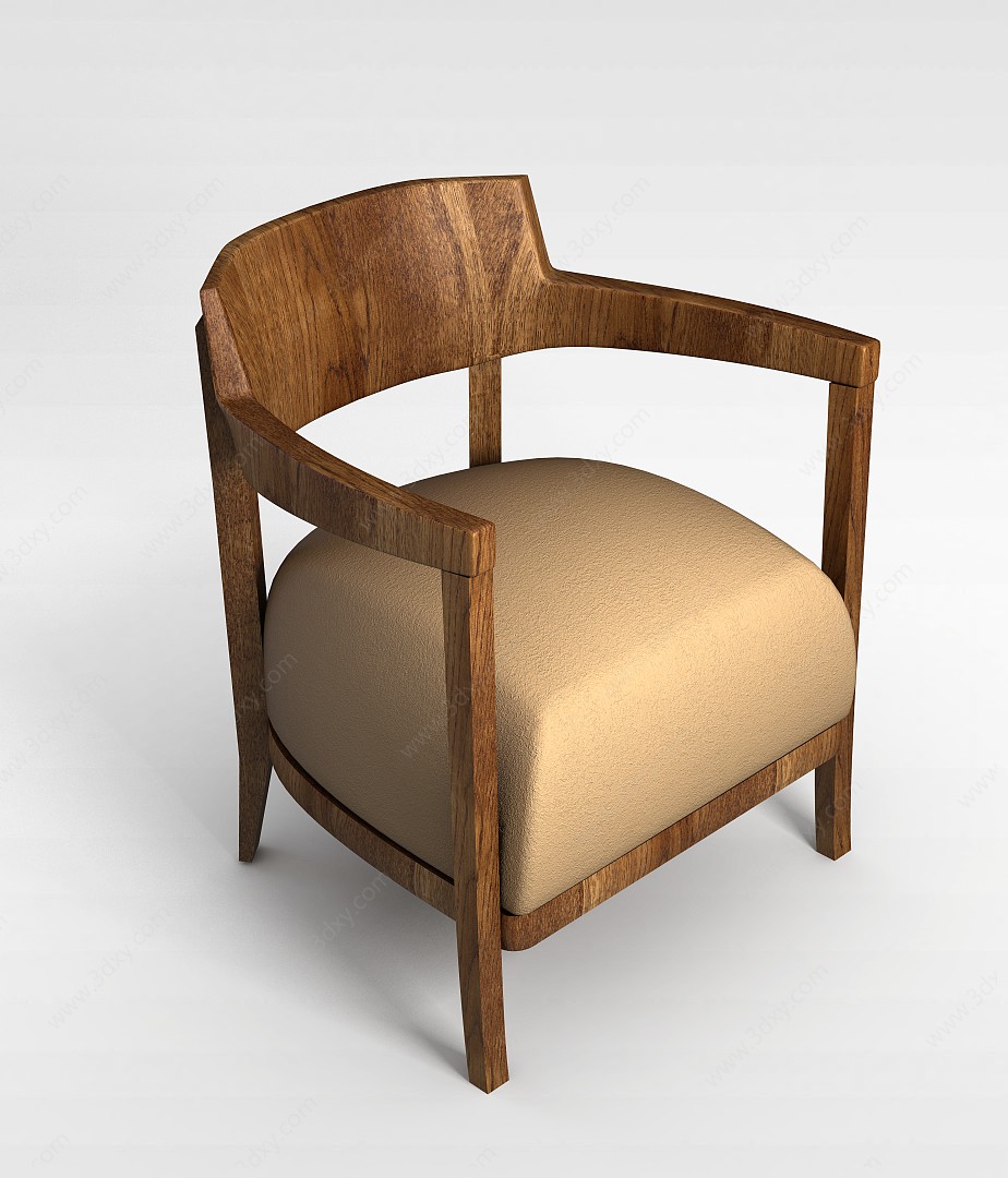 实木超软椅3D模型