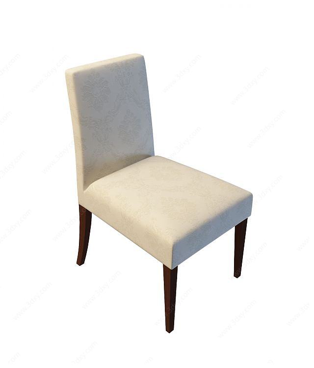 软座餐椅3D模型