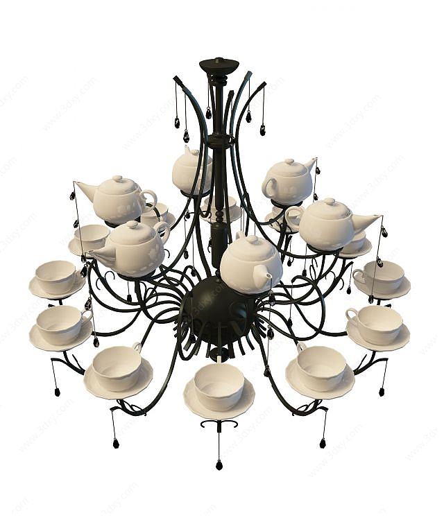 茶壶吊灯3D模型