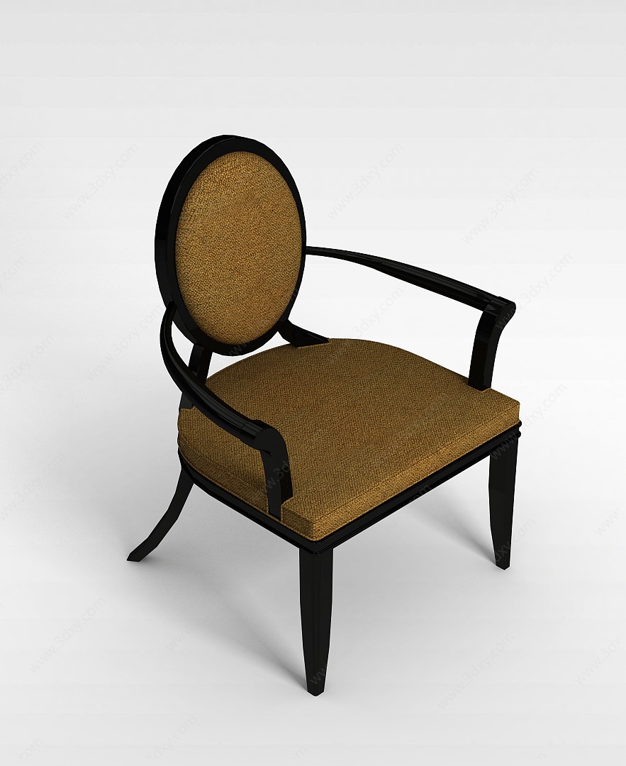 实木软座椅3D模型