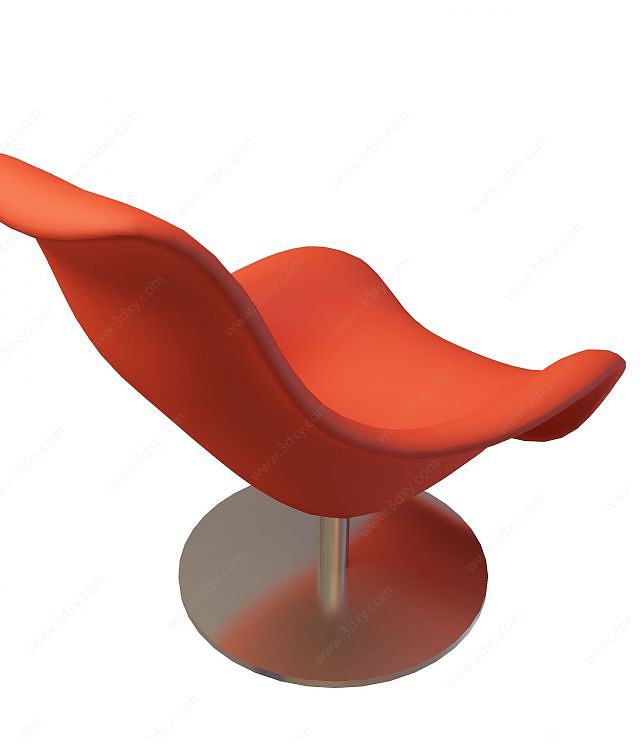 红色创意椅子3D模型