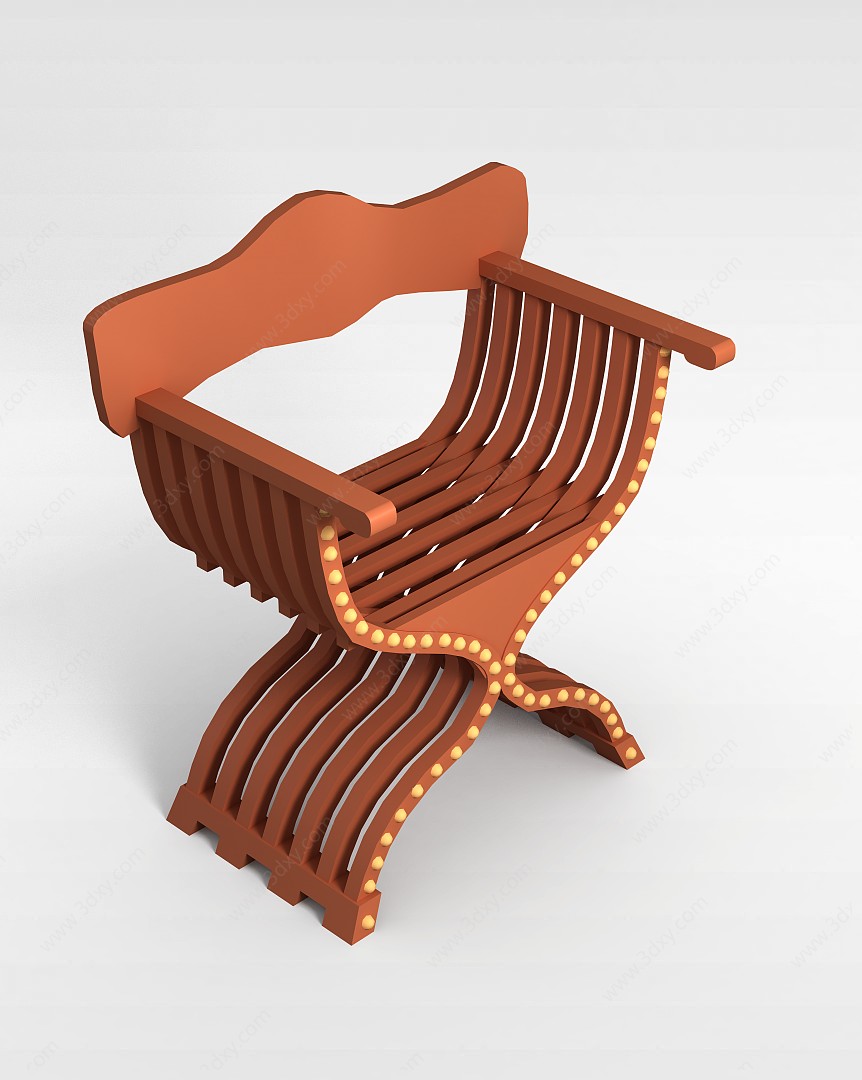实木个性椅子3D模型