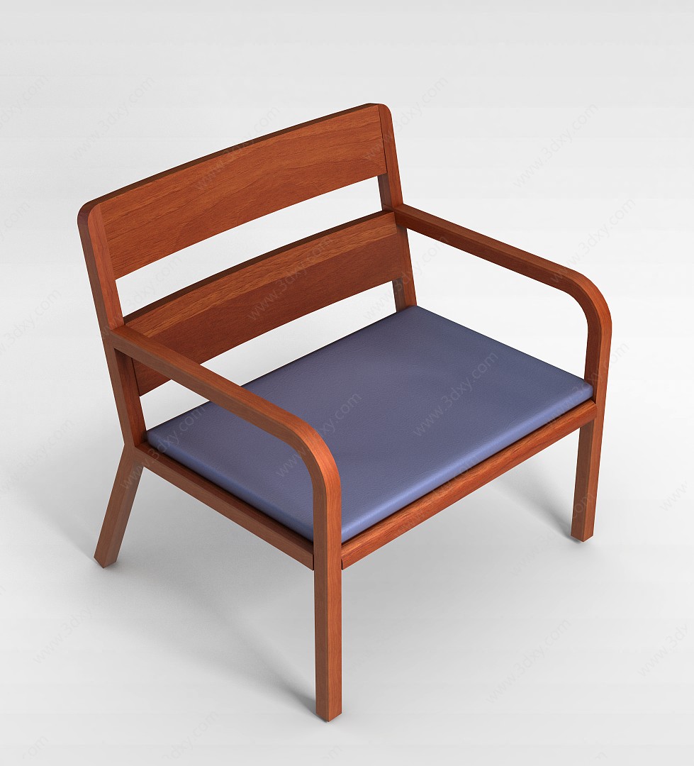 实木老人椅3D模型