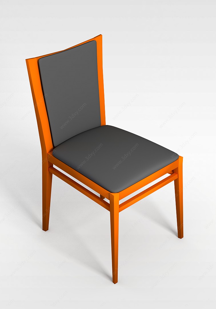 中式餐椅3D模型