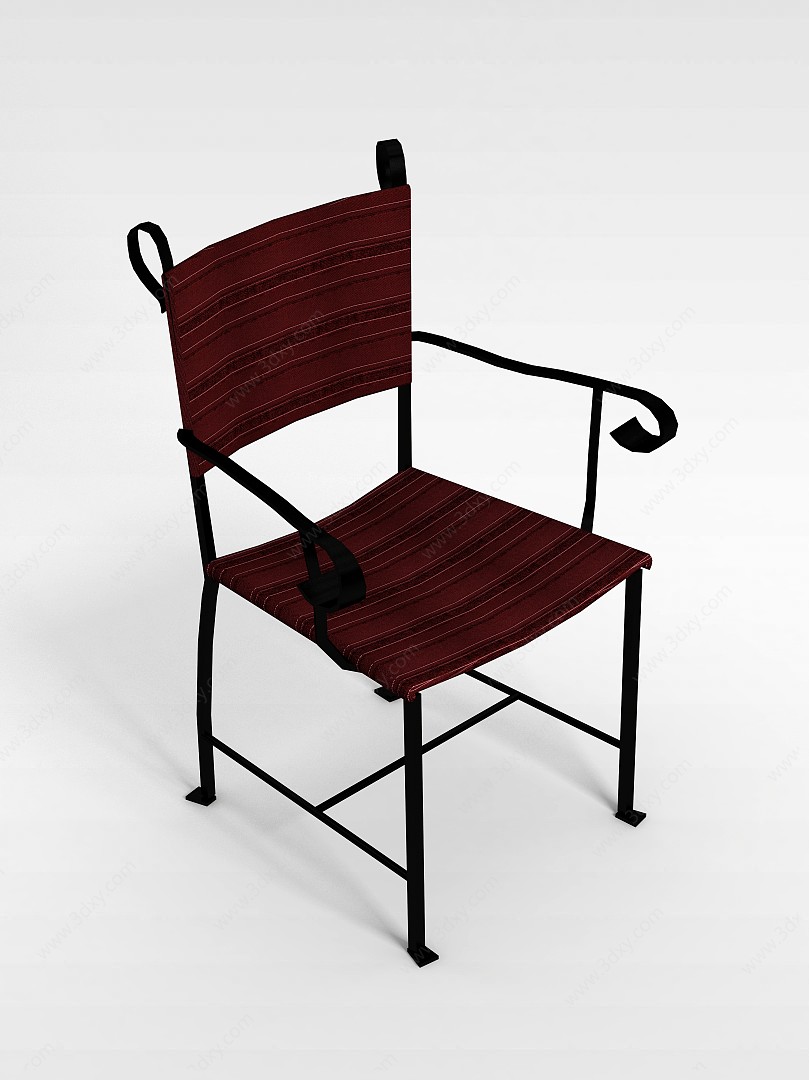 铁艺休闲椅3D模型