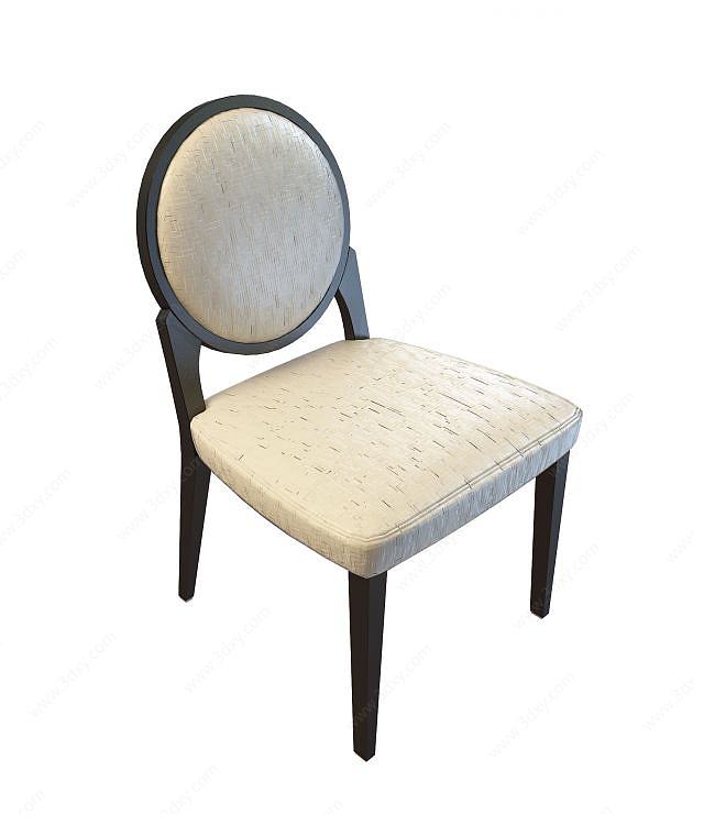 法式餐椅3D模型