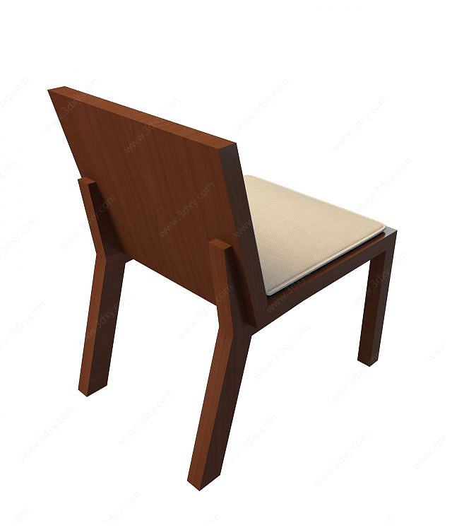 木质椅3D模型